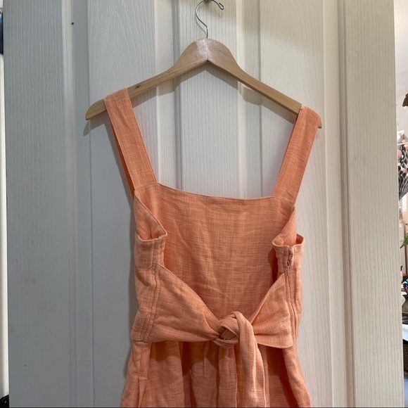 NWT Anthropologie Ingalla Tie Waist Dress Women size 16 peach summer plus size - Picture 7 of 12